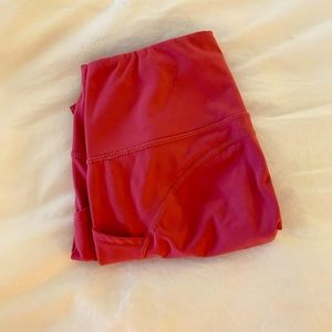 coral leggings with pockets